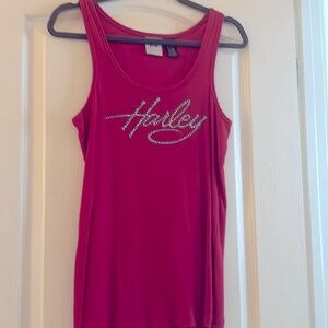 Harley Davidson tank top.  Bright red. Like new.